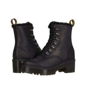 Dr. Martens Leona Faux Fur Lined Leather Boots